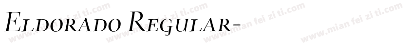 Eldorado Regular字体转换